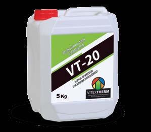 Εφαρµόζεται στη ζώνη υψηλής στεγάνωσης. Χρησιµοποιείται σε συνδυασµό µε την ακρυλική ρητίνη VitexTherm VT-20, για υψηλή στεγάνωση και ελαστικότητα.