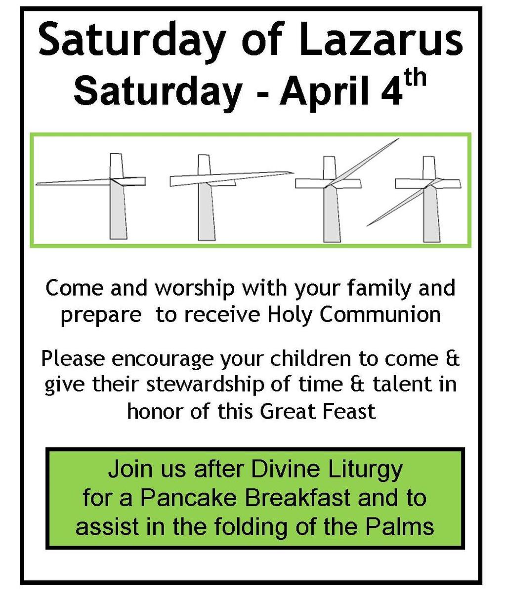 Feast of the Annunciation @ Annunciation Greek Orthodox Church, Elkins Park - To be followed by luncheon at 11:00 am 7:00 pm The Akathist Hymn (preceded by Pot Luck Dinner at 6:00 pm Sights & Sounds,