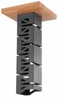 μαύρος/μασίφ οξιά «Atrax» 25x25x48 cm AMP01-BK πύργος μαύρος «Atrax»