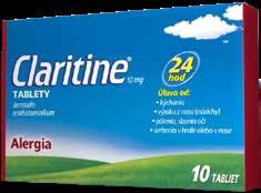 Obsahuje liečivo loratadín. VÝHODNE AJ Claritine 10 mg, 7 tbl, za 4,19 (z pôvodných 4,59 ). * IMS sell-out databáza, kateg.