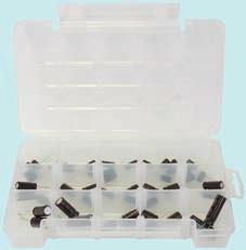 Limited quantities MCM Part # ONLY 102-028 $8.00 Electrolytic Capacitor Assortment Contains 75 radial and axial short lead capacitors. Voltages and values will vary. Voltages range from 6.3V~50V.