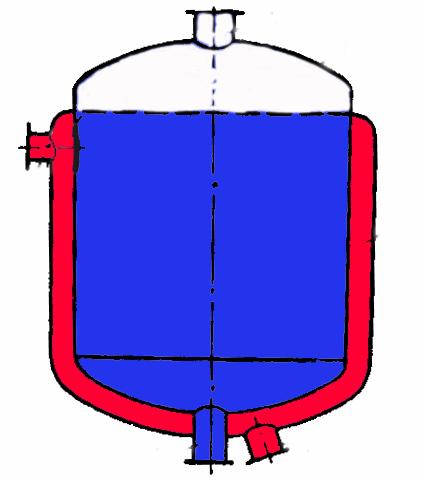 SCHIMBATOARE DE CALDURA CU MANTA o Cantitatea de caldura transferata: Q = K x A x T med x τ Fluid in: Manta Vas Material vas Agitare K [W.m -2.