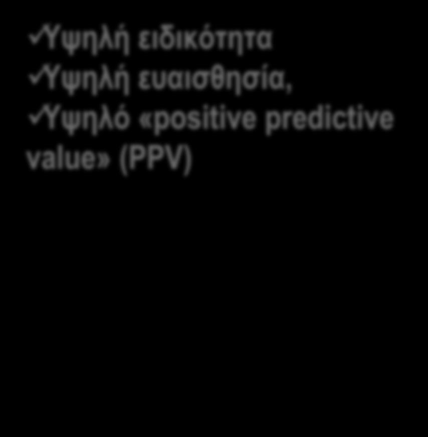 Ικανοποιηηικό διαγνυζηικό ηεζη Ττηλή ειδικόηηηα Ττηλή εςαιζθηζία, Ττηλό