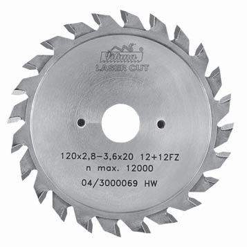 Pânze circulare placate incizoare Material: Utilaj: panouri laminate, plăci aglomerate obţinerea unei tăieturi de foarte bună calitate pe partea