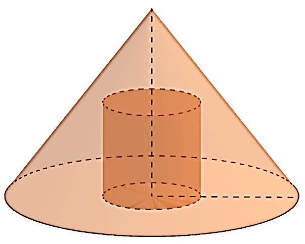 3. Κύλινδρος περιέχεται σε κώνο, όπως φαίνεται στο διπλανό σχήμα.