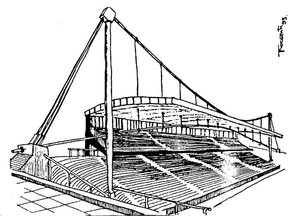 Krov gledališta stadiona u Menhengladbahu izgradjen je 1978, pokriva tribinu površine 30,5 x 128,45 m