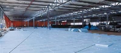 Utilizarea panourilor FLOORMATE sau ROOFMATE oferă o bază stabilă pentru alăturarea plăcii de distribuţie a sarcinii cu ţevile de încălzire, atât la pardoselile din reşedinţe cât şi la cele