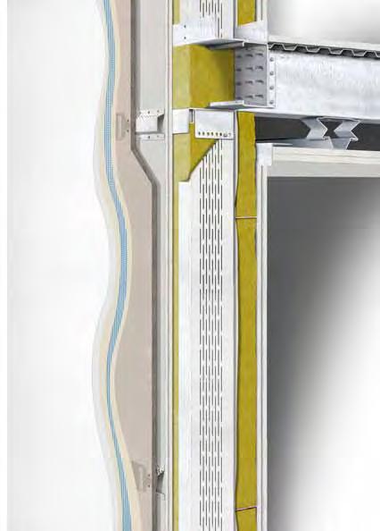 1. Tencuială decorativă 2. Grund AQUAPANEL de exterior pt. aplicare peste mortar 3. Mortar de armare AQUAPANEL pentru faţade şi pereţi exteriori + plasă de armare AQUAPANEL 4.