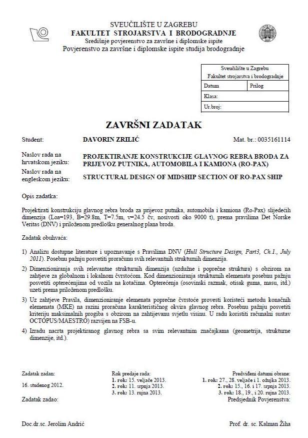 Davorin Zrilić Završni rad