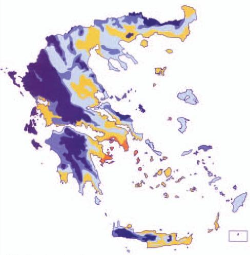 <400 400-600 600-800 800-1000 >1000 Ύψος βροχής σε χιλιοστόμετρα 20.1 Χάρτης βροχοπτώσεων της Ελλάδας 3η εργασία: α.