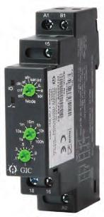 1 sec - 100 hrs (±5% w Επαφή: 1 NC/NO 8A 240V AC / 24V DC w Led ένδειξη: Πράσινο (power ON), κίτρινο (relay ON) ΛΕΙΤΟΥΡΓΙΕΣ w Κυκλικό ON / OFF, w Κυκλικό OFF / ON, 1CJCT0 Χρονικό 2 ασύμμετρων χρόνων,