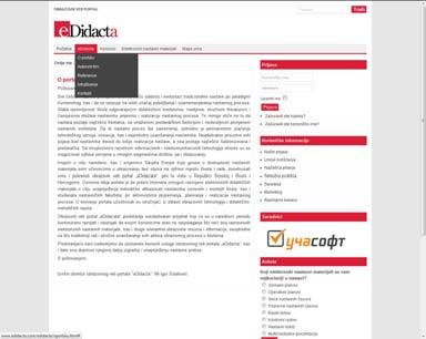 Почетна страна садржи још и секцију за пријаве на портал, корисничке информације, анкету и линкове сарадника портала.