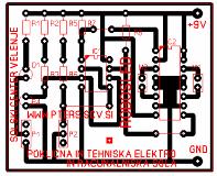 Pri tem so vrednosti elementov: R1 = 220 Ω P1 = 1 kω precizni potenciometer D1 = visokosvetilna bela led dioda R2 = 10 kω R3 = MERILNO UHO R4 = foto-upor R5