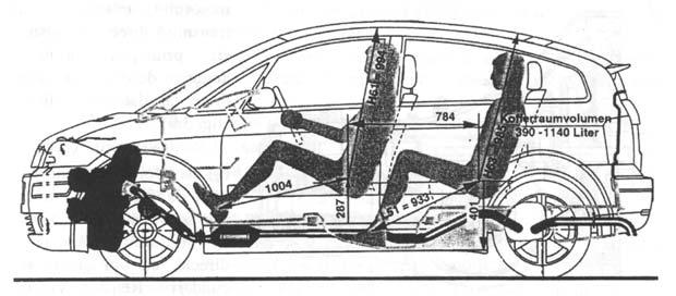 , transmisia principală dispusă alăturat 1 motor, 2 radiator, 3 schimbător de viteze a) Motor