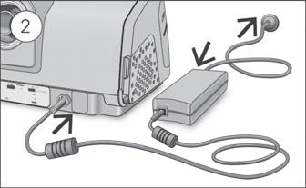 Συνδέστε το ένα άκρο του καλωδίου ρεύματος στο τροφοδοτικό και το άλλο άκρο στην πρίζα ρεύματος. 3.
