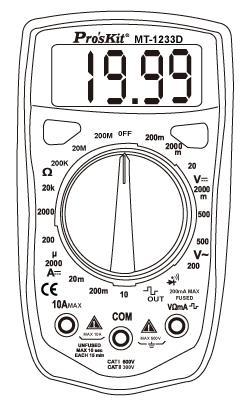 MT-1233C/MT-1233D Ψηφιακό πολύμετρο 3-1/2 Εγχειρίδιο χρήσης 1