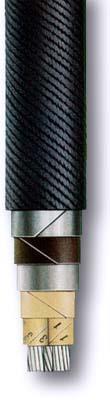 35 - armatura od pljosnatih pocinkovanih čeličnih žica sa zavojnicom od čelične trake i spoljni plašt od PVC-a 36 - armatura od specijalnih aluminijumskih okruglih žica i sloj od impregnisanog