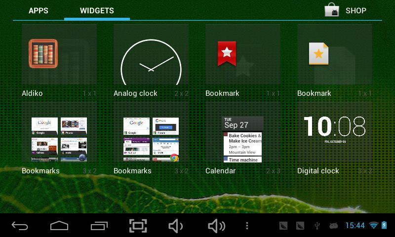 Widgets Πιέστε στο επιθυμητό Widget και τοποθετήστε το  Ταπετσαρία Κρατήστε πατημένο στην