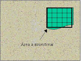 Figura 3.5. Mostraxe en áreas de referencia O tipo máis intensivo de mostraxe é a mostraxe en grella (Figura 3.6.).