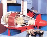 Cijevne ( Bulb ) turbine - GLAVNI KONSTRUKTIVNI ELEMENTI UZVODNA KOMORA omogućuje direktan pristup vode do statora i rotora ROTOR u obliku kapi vode unutar kojeg se nalazi GENERATOR USMJERIVAĈ