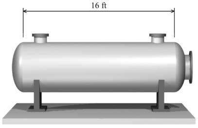 (10 points) p = MPa 6. A closed cylindrical vessel contains a fluid at a pressure of 640 psi. The cylinder, which has an outside diameter of 72 in.