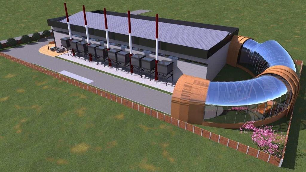 2 OPIS PROJEKTA Nova toplana na biomasu Projekat uključuje izgradnju toplane na biomasu od 2,460 m 2 sa 12 kotlova (10 de biti stavljene u upotrebu + 2 u rezervi).