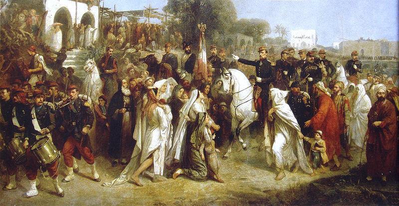 Η αποβίβαση στη Βυρηττό του γαλλικού εκστρατευτικού σώματος υπό τον στρατηγό Beaufort d'hautpoul (16 Αυγούστου 1860), από τον Jean-Adolphe Beaucé https://commons.wikimedia.