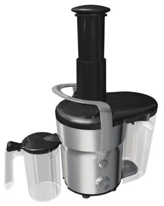 Speed 1 is especially suitable for soft fruits and vegetables. Speed 2 is suitable for all kinds of fruits and vegetables. 2. Put the pre-cut pieces in the feeding tube. 3.