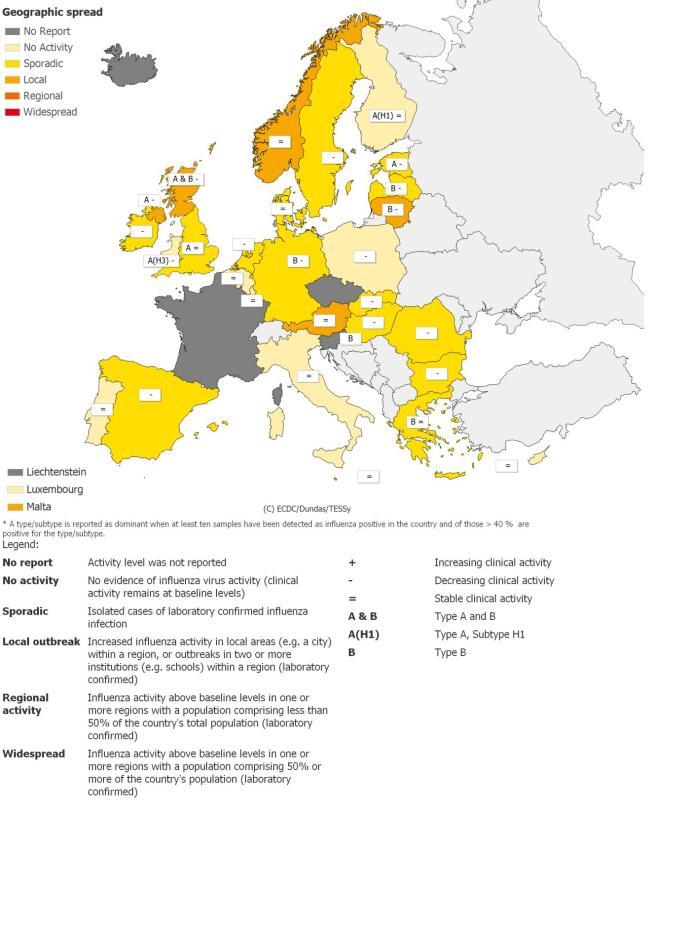 ηεο γξίπεο ζηελ Δπξώπε είλαη δηαζέζηκε ζηελ ηζηνζειίδα ηνπ ECDC: http://www.ecdc.europa.