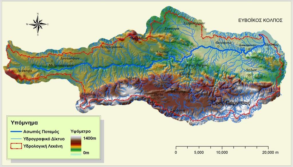 ηαρϋσο πξνο ηα λφηηα θαη ζε απφζηαζε 8 km απφ ην ρσξηφ Απιψλα σο ηελ πςειφηεξε θνξπθά ηεο ΠΪξλεζαο, ηελ δα (1413 m), θζϊλεη ζηα 1250 m.