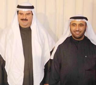 خالد املذكور ورئيس مجلس االدارة واملدير العام للهيئة العامة للشباب والرياضة فيصل اجلزاف ورئيس جمعية االصالح االجتماعي حمود الرومي والنائب السابق عبدالعزيز الشايجي