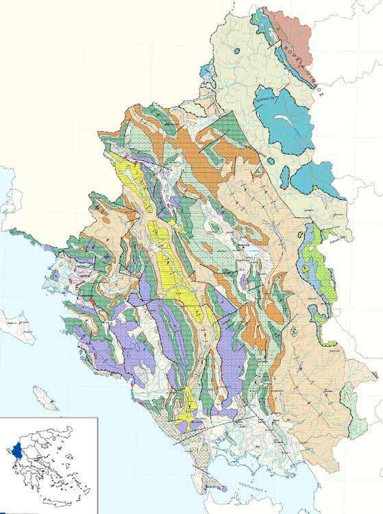 Οι γεωλογικοί σχηματισμοί Από τους παλαιοτέρους στους νεότερους στην γεωλογική δομή της Ηπείρου συμμετέχουν οι ακόλουθοι γεωλογικοί σχηματισμοί: Στην Ιόνιο ζώνη: η σειρά των εβαποριτών (γύψοι και