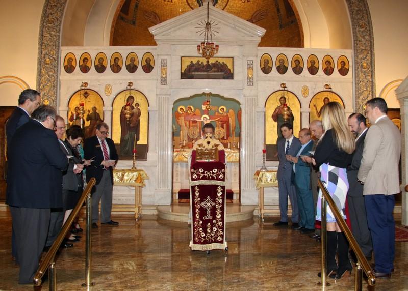 The 2018 Parish Council takes the Oath of Office President: George Rassias 1st Vice President: Paraskevi Wolcott 2nd