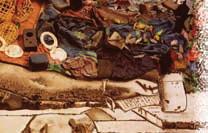 For instance, he created a mosaic of the painting The Death of Marat, a