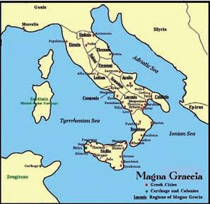 Μεγάλη Ελλάδα ιστορία Είναι γνωστό σε όλους ότι οι πολιτισµοί της Κάτω Ιταλίας είχαν για πολλούς αιώνες επαφές εµπορικής και πολιτιστικής φύσης µε τον ελληνικό κόσµο, µε τα αρχαία φύλα της Ηπείρου,