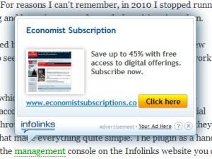 Textlinks Μία άλλη τεχνική αποτελούν τα textlinks, δηλαδή διαφημίσεις στις ιστοσελίδες, όπου συνήθως εμφανίζονται όταν ο χρήστης έχει τελειώσει κάποια εργασία.