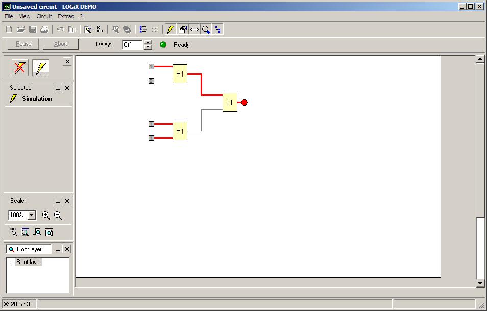 Analýza problémovej oblasti 2.2.2 LOGiX LOGiX [4] [9] je program pre tvorbu a simuláciu logických obvodov.