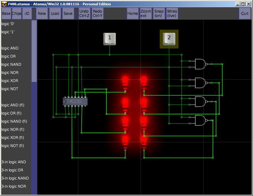 Analýza problémovej oblasti 2.2.3 ATANUA Atanua [4] [10] je logický simulátor navrhnutý na vyučovanie základov booleovskej logiky a elektroniky.
