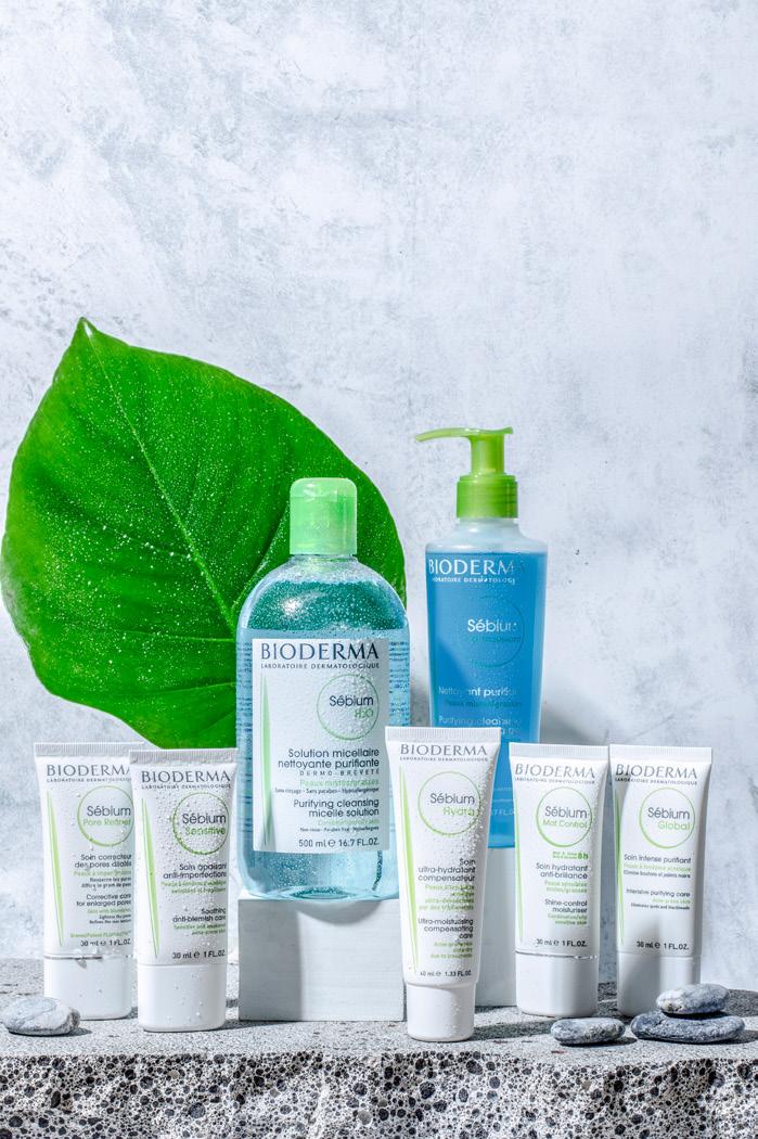 BIODERMA SÉBIUM taukainai, kombinētai vai piņņu skartai sejas ādai No pinnēm brīva, matēta, veselīga āda ir cerību piepildījums ne vien pusaudžiem un jauniešiem, bet arī tiem pieaugušajiem, kam