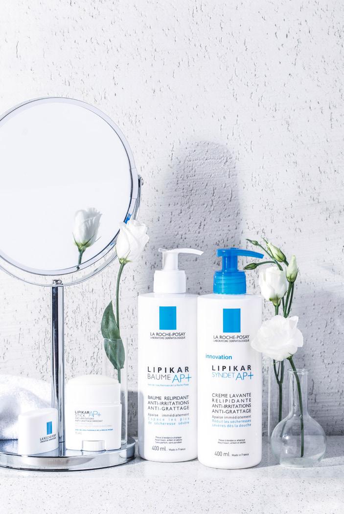 LIPIKAR AP+ klīniski pierādīta optimāla tolerance pat jaundzimušajiem La Roche Posay zīmola LIPIKAR līnijas produkti LIPIKAR Baume AP+ un Lipikar Syndet AP+ garantē optimālu ādas toleranci pat
