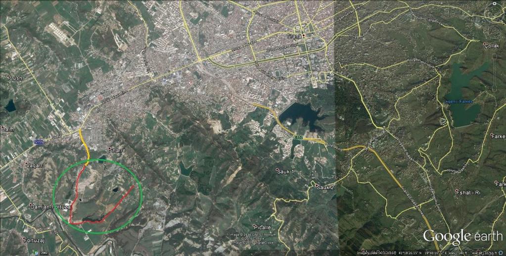Figura 11 Pozicioni i Impiantit dhe Rrugët Lidhëse 2.