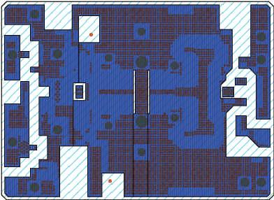 Internal Layer (Layer 2), Perspective Through Top View BOARD OUTLINE: 82.5*6.