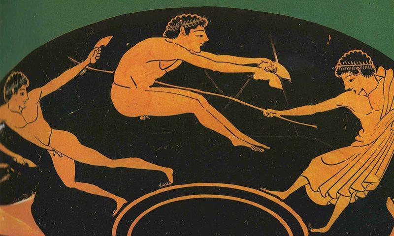 Οι Ολυμπιακοί Αγώνες στην αρχαιότητα Οι αγώνες ήταν μόνο τοπικοί και διεξάγονταν μόνο ένα άθλημα, η κούρσα του σταδίου Αρχικά διαρκούσαν μια ημέρα μόνο.
