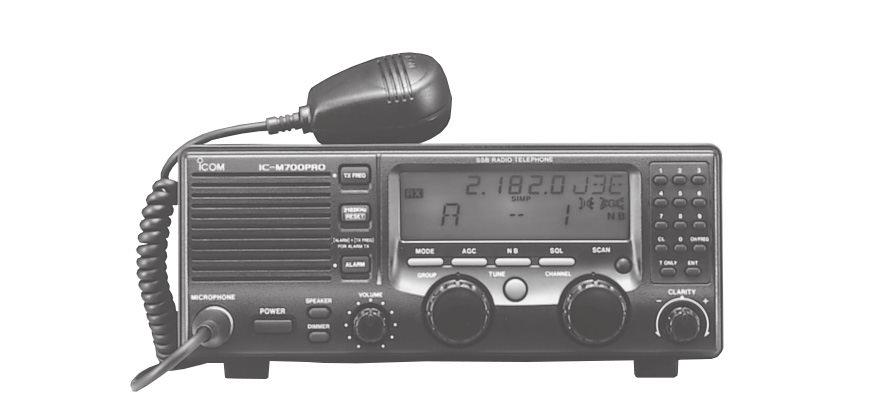 INTRODUCTION CAUTION This service manual describes the latest service information for the IC-M00PRO SSB RADIO TPHON at the time of publication.