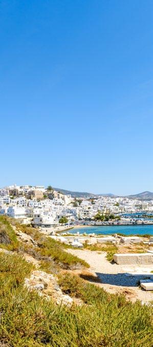 46 ΑΓIOΣ ΓΕΩΡΓΙΟΣ, ΝΑΞΟΣ Ναχοs Holidays Χτισμένο σε αυθεντικό Κυκλαδίτικο ύφος, με χρώματα που αναδεικνύουν το φως και εμπνέουν ηρεμία, το ξενοδοχείο Naxos Holidays