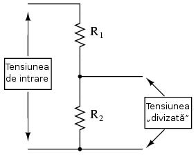 Circuitele divizoare de tensiune se folosesc acolo unde o combinaţie specifică de rezistori serie este folosită pentru a diviza tensiunea în cantităţi precise (în cazul