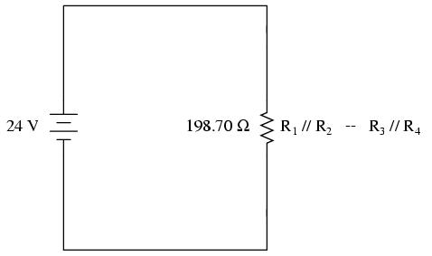 Mărime R1 R2 R3 R 4 R1 // R 2 R3 // R 4 R1 // R 2 -- R 3 // R 4 (Total) Unitate E 24 V I A R 100 250 350 200 71,429 127,27 198,70 Ω Determinarea