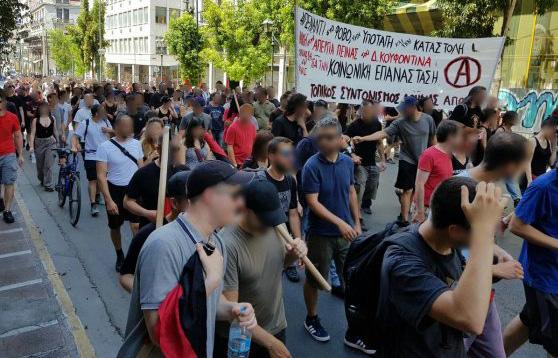 απροκάλυπτη καταστολή όσων αρνούνται να αποδεχτούν τη διάλυση της ζωής τους, μέσα από τον κρατικό ρεβανσισμό και την υλική-ηθική εξόντωση (επιβολή του καθεστώτος εξαίρεσης) όσων έχουν βρεθεί στα