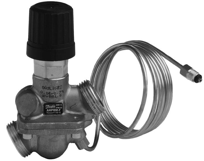 Regulator diferencijalnog tlaka sa ograničenjem protoka i integriranim regulacijskim ventilom (PN 16) AHPBM-F montaža u polazni vod, fiksno podešenje Opis Regulator ima regulacijski ventil sa