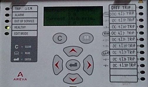 Όργανο SENTRON PAC 3200 SIEMENS ένδειξης τάσης εισόδου Υποσταθμού 150 KV. 2. Όργανο ρυθμιστή τάσης του οίκου MR, τύπου TAPCON 260.